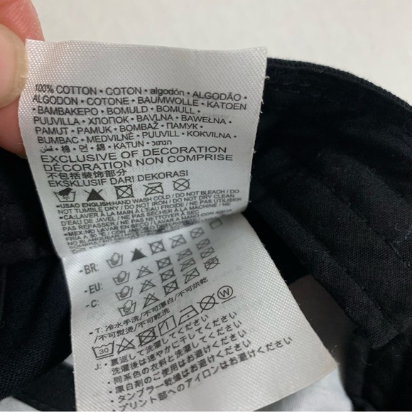 5/$25 NIKE swoosh KIDS black COTTON BASEBALL CAP HAT ADJUSTABLE 4-7 - Picture 3 of 6